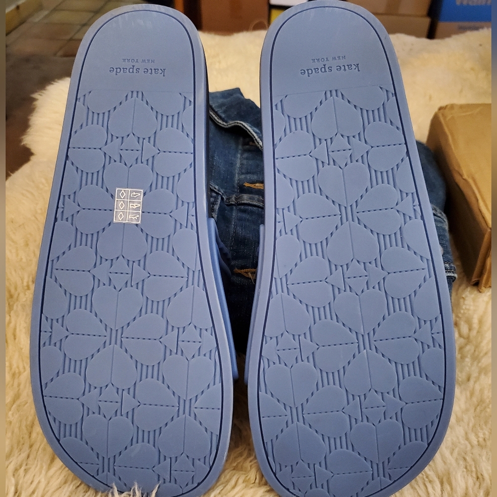 Kate Spade Brigitte Pool Slides Women’s SZ 10 Navy Blue - Picture 4 of 10